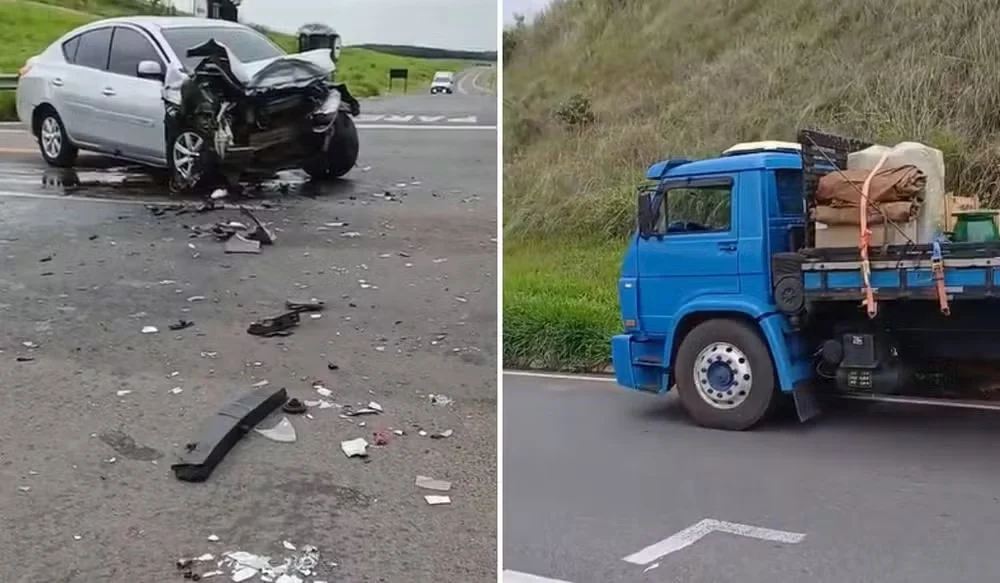 Batida entre carro e caminhão deixa uma pessoa ferida em pista de Itapira batida-entre-carro-e-caminhao-deixa-uma-pessoa-ferida-em-rodovia-de-itapira